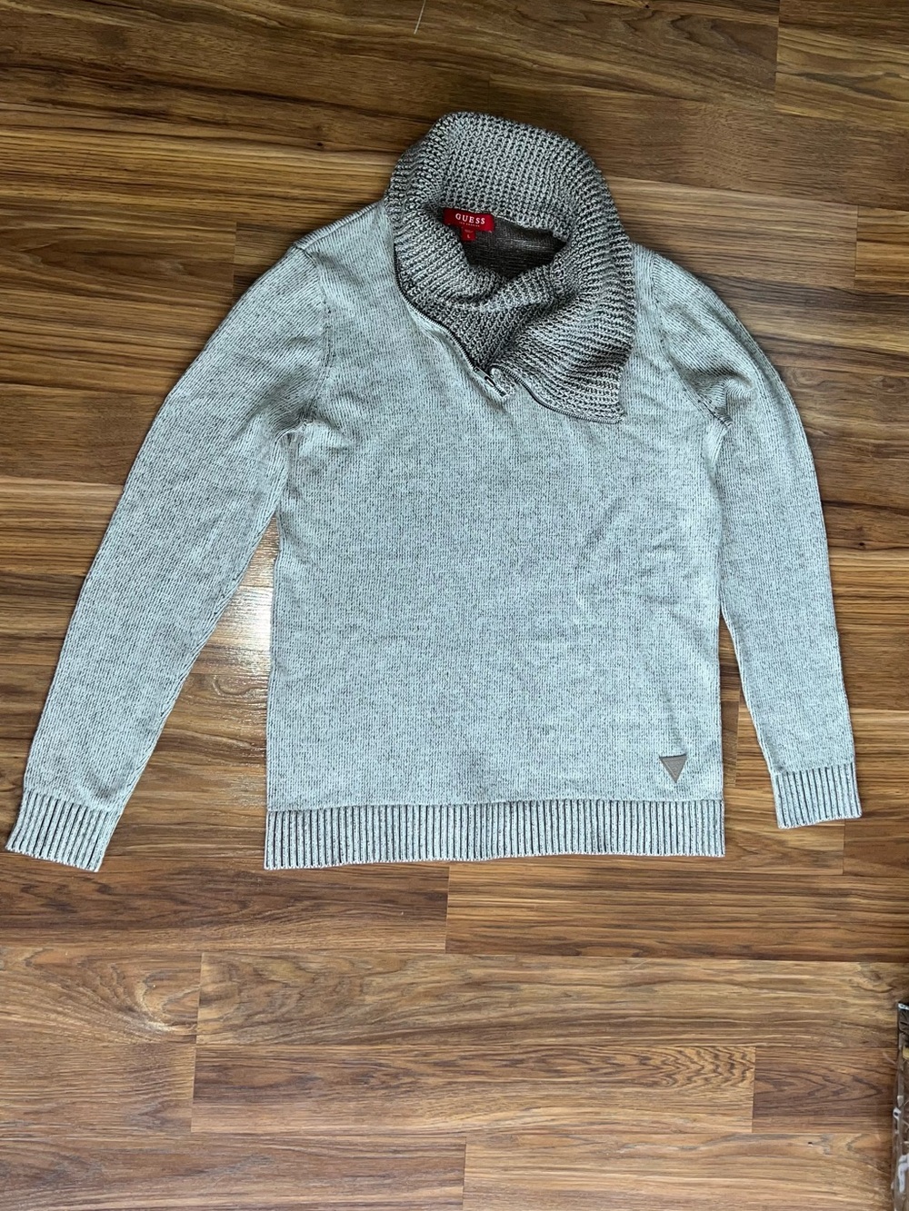 GUESS Men's Light Gray Turtleneck Pullover Sweater